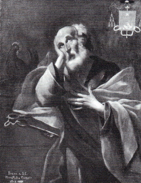 San Pietro - 1854 - olio su tela cm. 122x95 - Breno, casa parrocchiale.